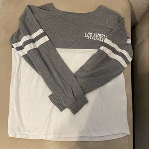 Los Angeles California grey and white long sleeve